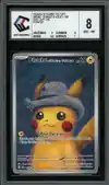 PSA 9 Pikachu with Grey Felt Hat