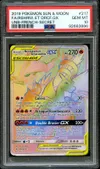 PSA 10 Reshiram et Dracaufeu Gx Rainbow thumbnail 1