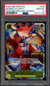 PSA 10 Monkey D. Luffy Stamp thumbnail 1