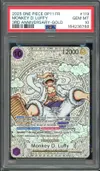 PSA 10 Monkey D. Luffy Gold Version thumbnail 1