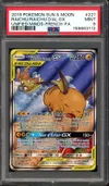 PSA 9 Raichu et Raichu d'Alola Gx thumbnail 1