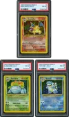 PSA 8 Dracaufeu Holo / PSA 8 Florizarre Holo / PSA 8 Tortank Holo thumbnail 1