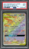 PSA 9 Carchacrok et Giratina Gx Rainbow thumbnail 1