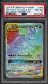 PSA 10 Solgaleo et Lunala Gx Rainbow thumbnail 1