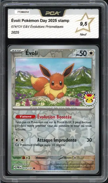 PCA 9.5 Evoli Reverse Pokemon Day Stamp
