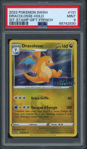 PSA 9 Dracolosse Holo Prerelease