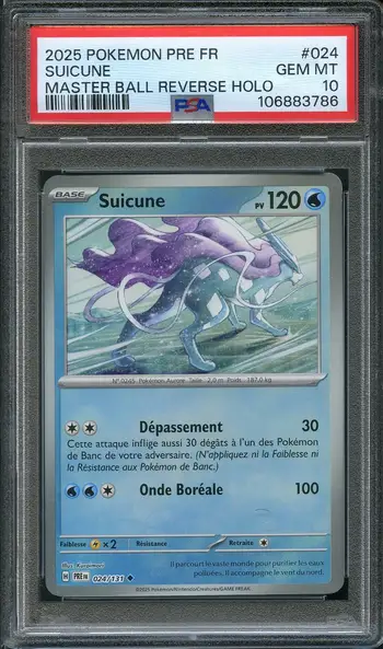 PSA 10 Suicune Reverse Master Ball