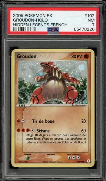 PSA 7 Groudon Holo