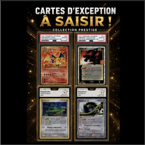 DES CARTES D’EXCEPTION ! RAYQUAZA BLOC EX 25 ANS FULL PSA 10