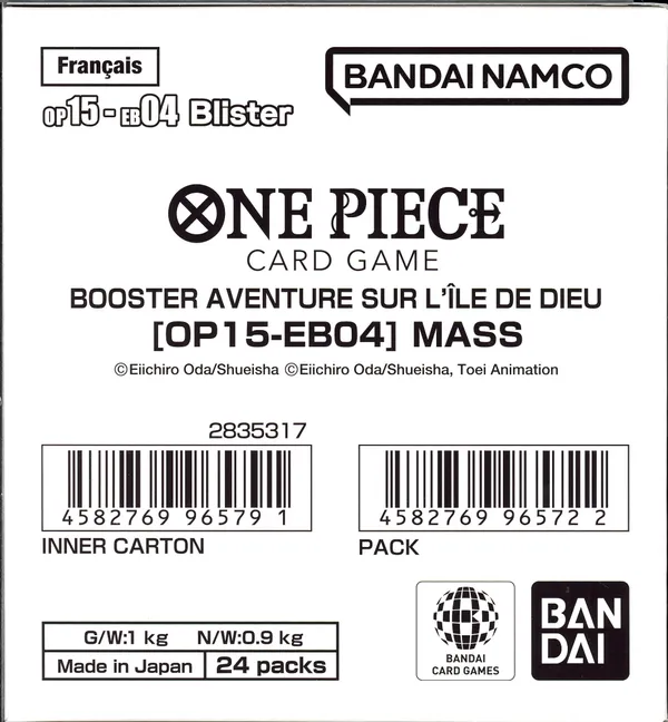 Case 24 Boosters Blisters OP15-EB04 Aventure sur l'Ile de Dieu