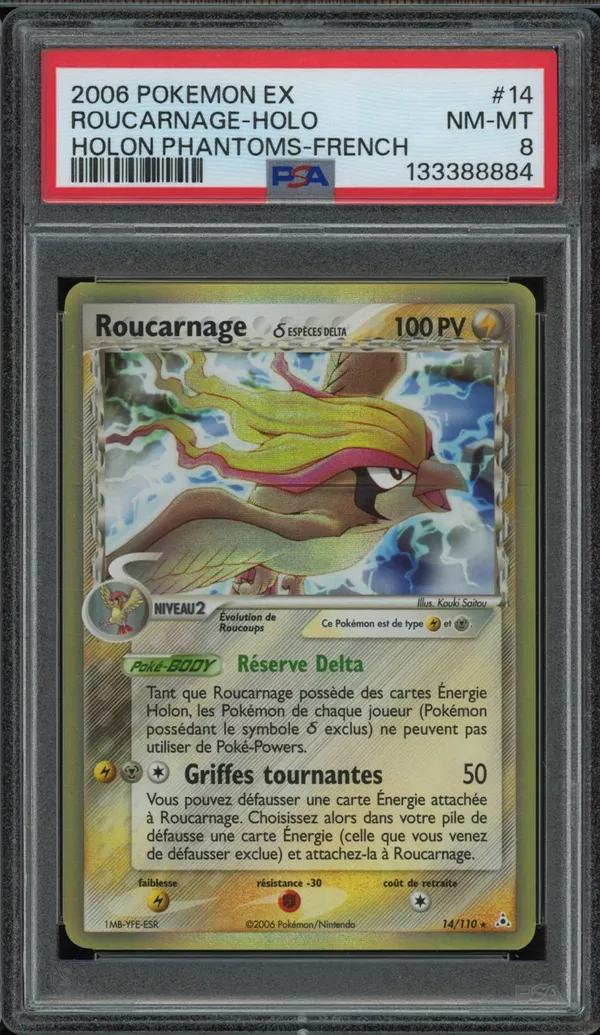 PSA 8 Roucarnage Holo