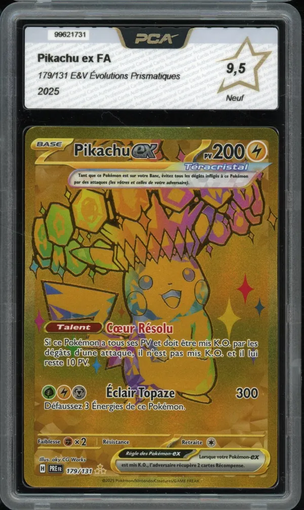 PCA 9.5 Pikachu Ex Gold
