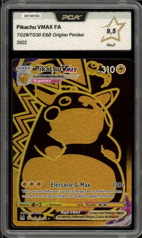 PCA 9.5 Pikachu VMax Gold