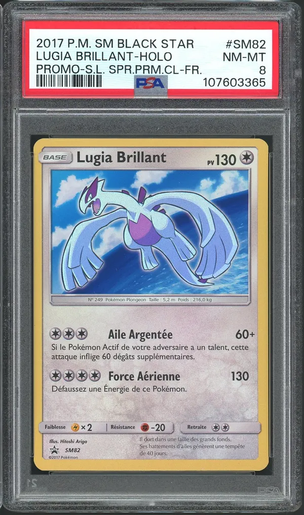 PSA 8 Lugia Brillant