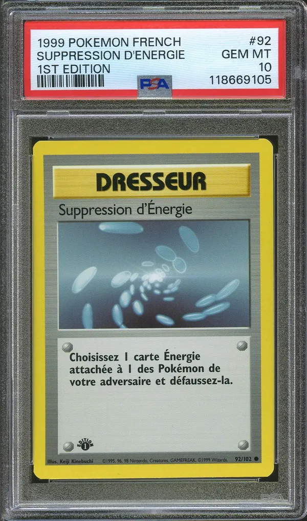 PSA 10 Suppression d'Energie