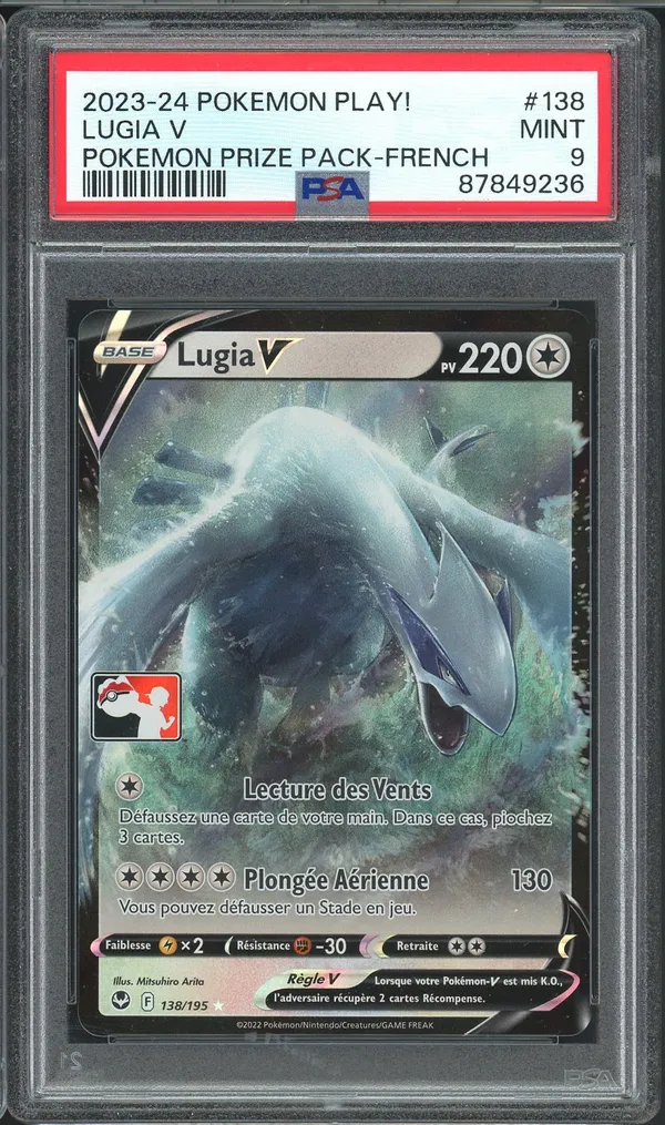 PSA 9 Lugia V Pokémon Play !