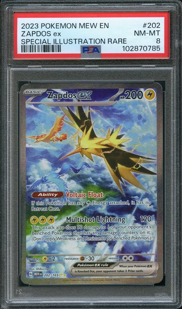 PSA 8 Zapdos Ex