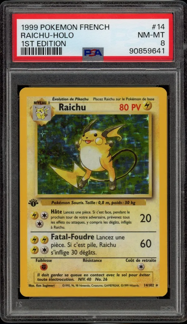 PSA 8 Raichu Holo