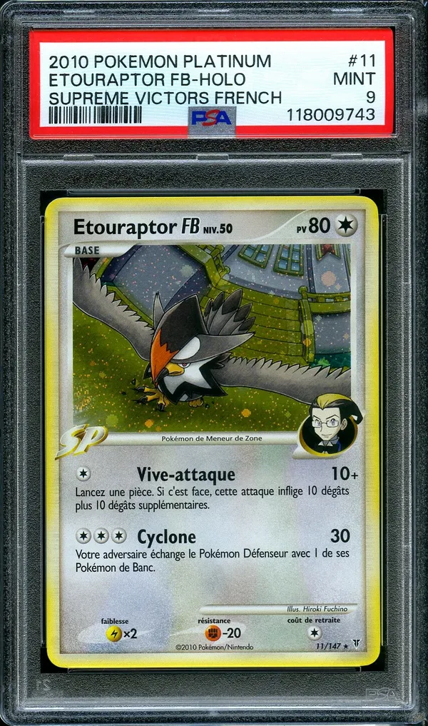 PSA 9 Etouraptor Holo