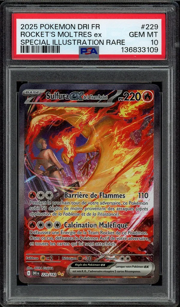 PSA 10 Sulfura Ex de la Team Rocket
