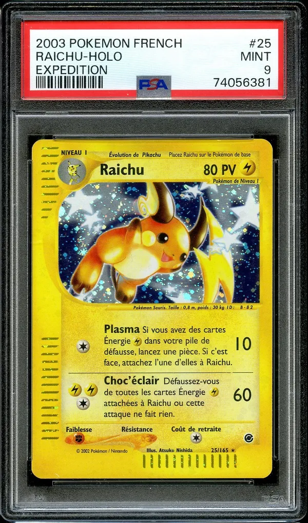 PSA 9 Raichu Holo