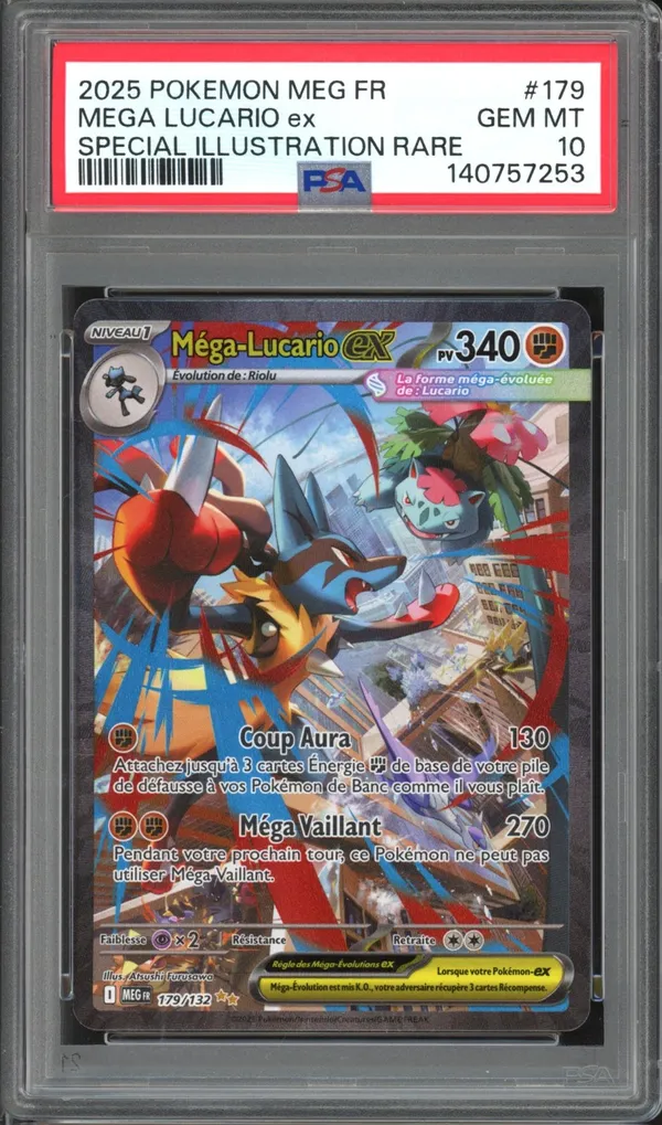 PSA 10 Méga-Lucario Ex