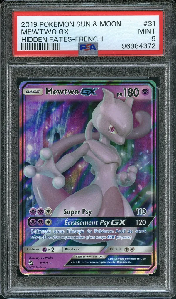 PSA 9 Mewtwo Gx