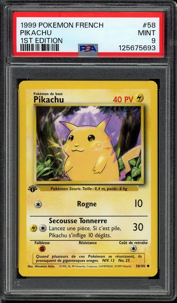 PSA 9 Pikachu