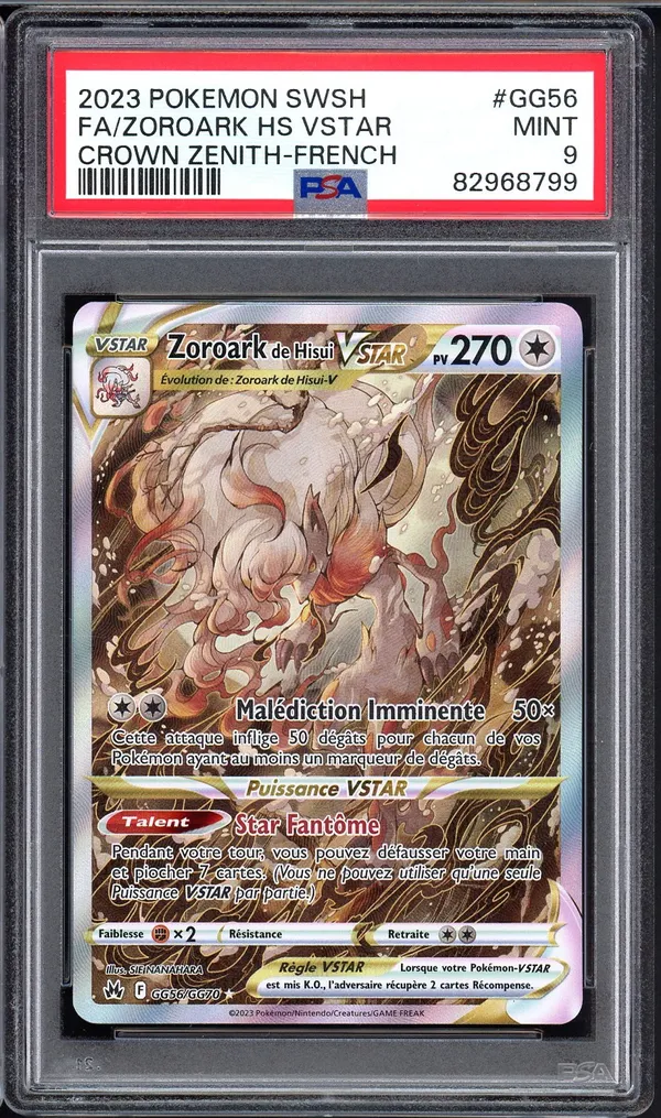 PSA 9 Zoroark de Hisui VStar