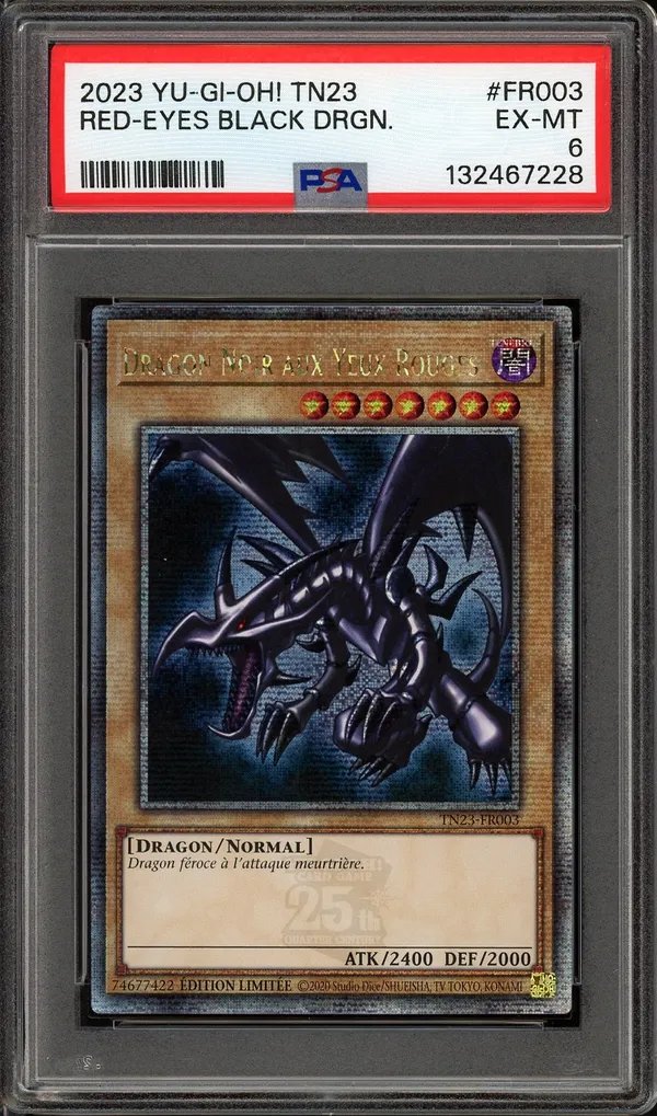 PSA 6 Dragon Noir Aux Yeux Rouges