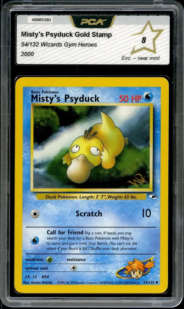 PCA 8 Misty's Psyduck Gold Stamp