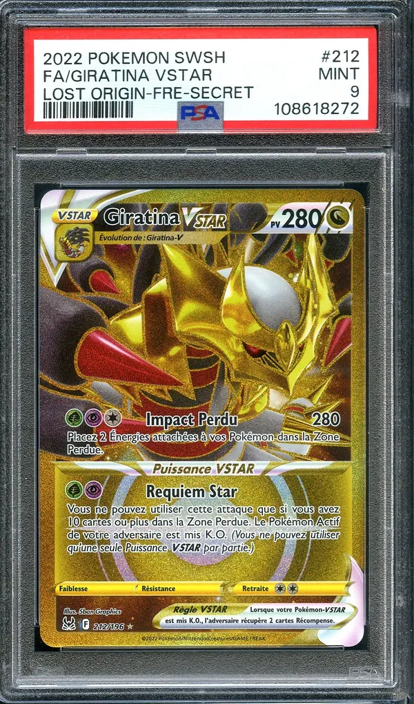 PSA 9 Giratina VStar Gold