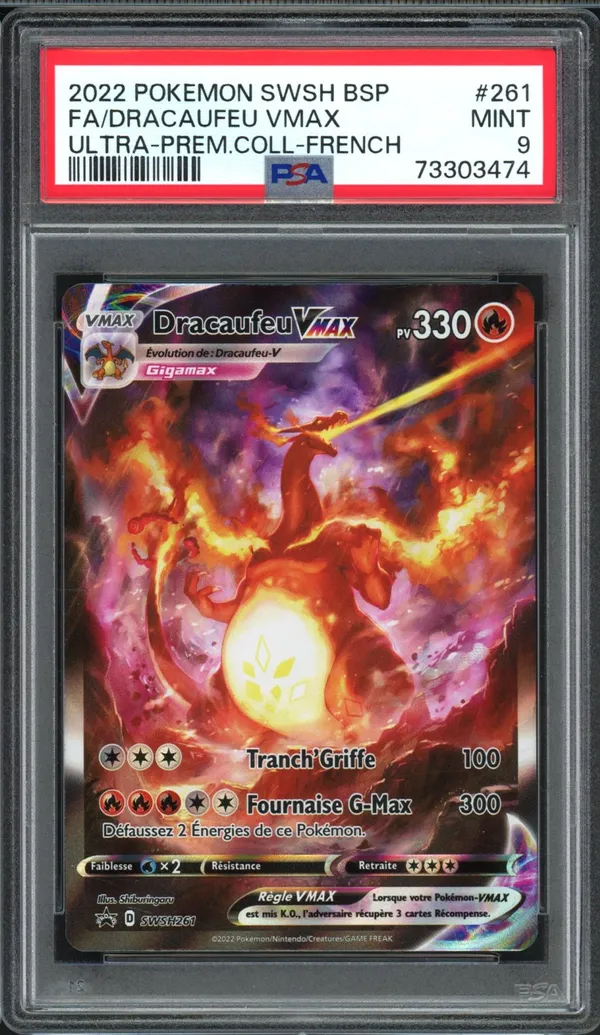 PSA 9 Dracaufeu VMax