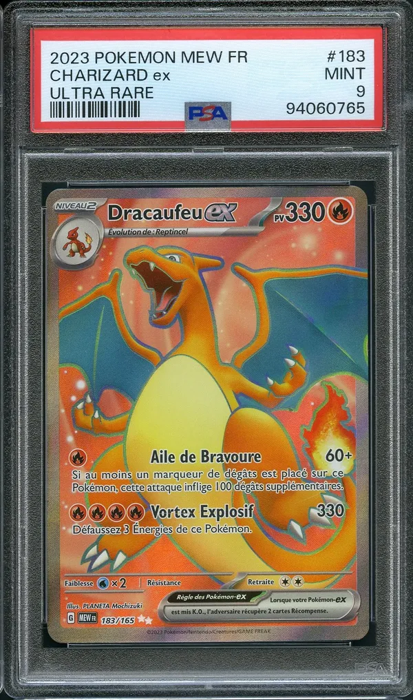 PSA 9 Dracaufeu Ex