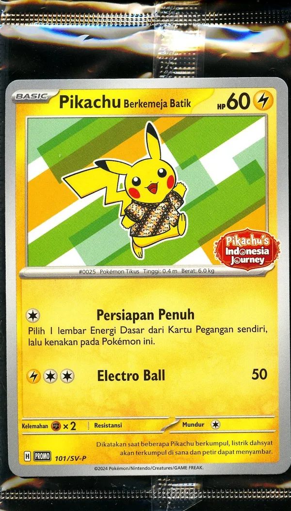 Pikachu Berkemeja Batik