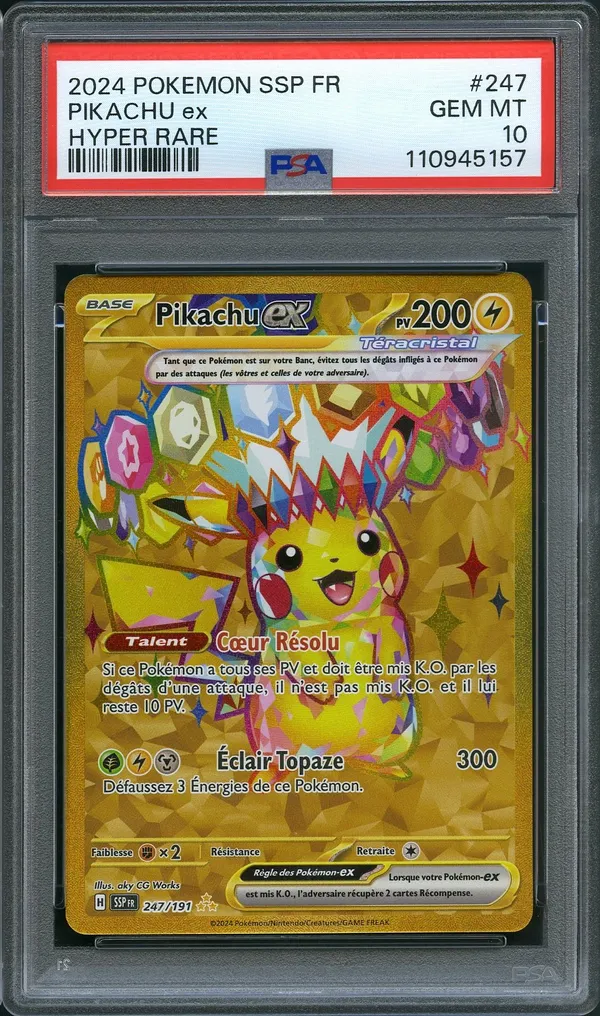 PSA 10 Pikachu Ex Gold