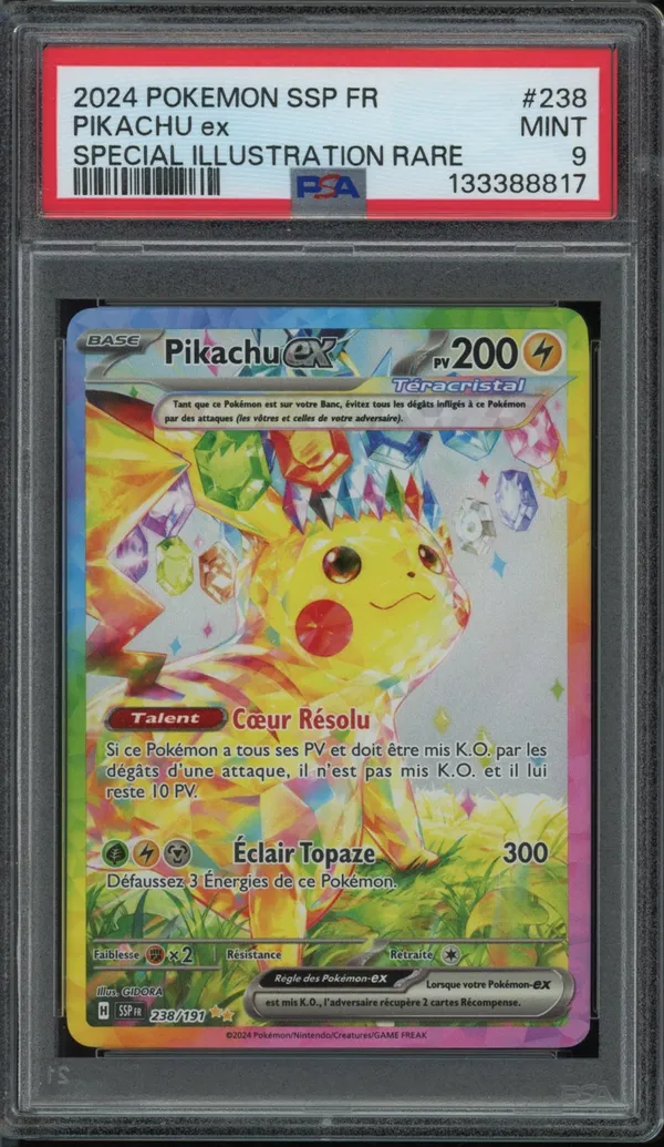 PSA 9 Pikachu Ex