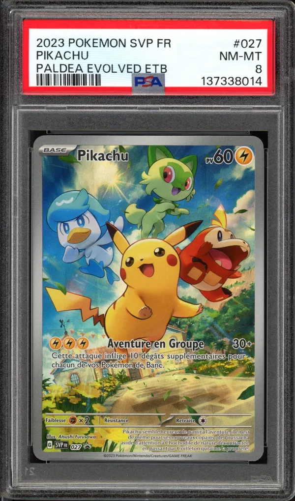PSA 8 Pikachu