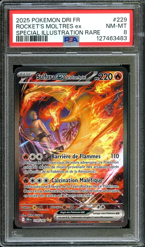 PSA 8 Sulfura Ex de la Team Rocket