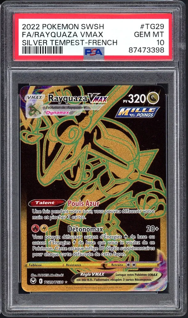PSA 10 Rayquaza VMax Gold