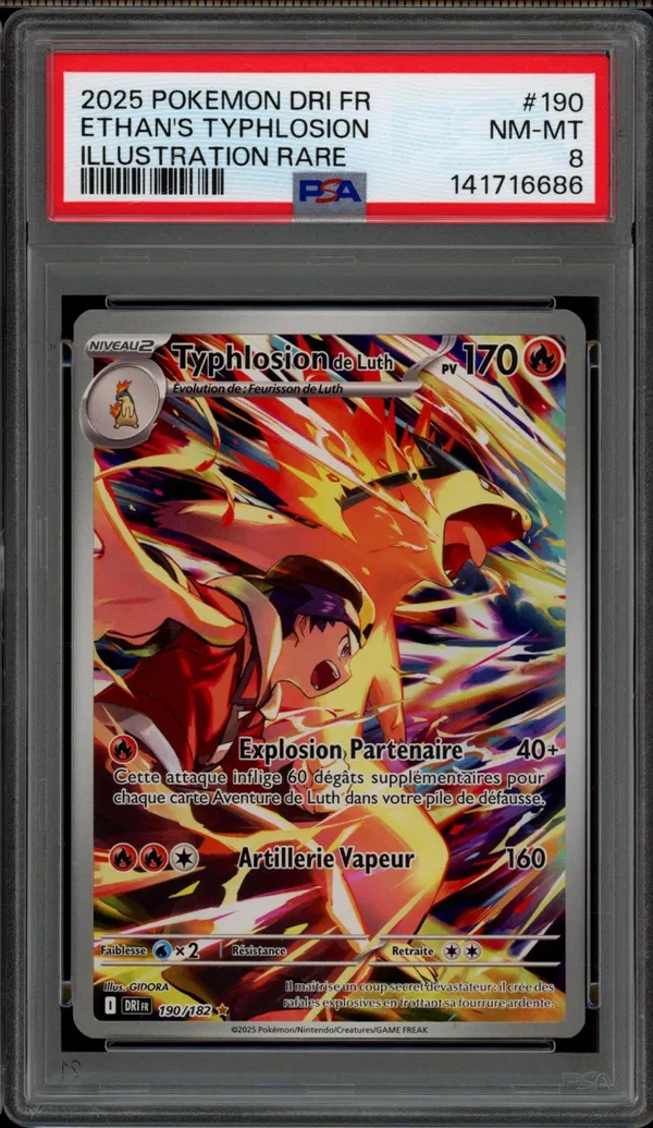 PSA 8 Typhlosion de Luth