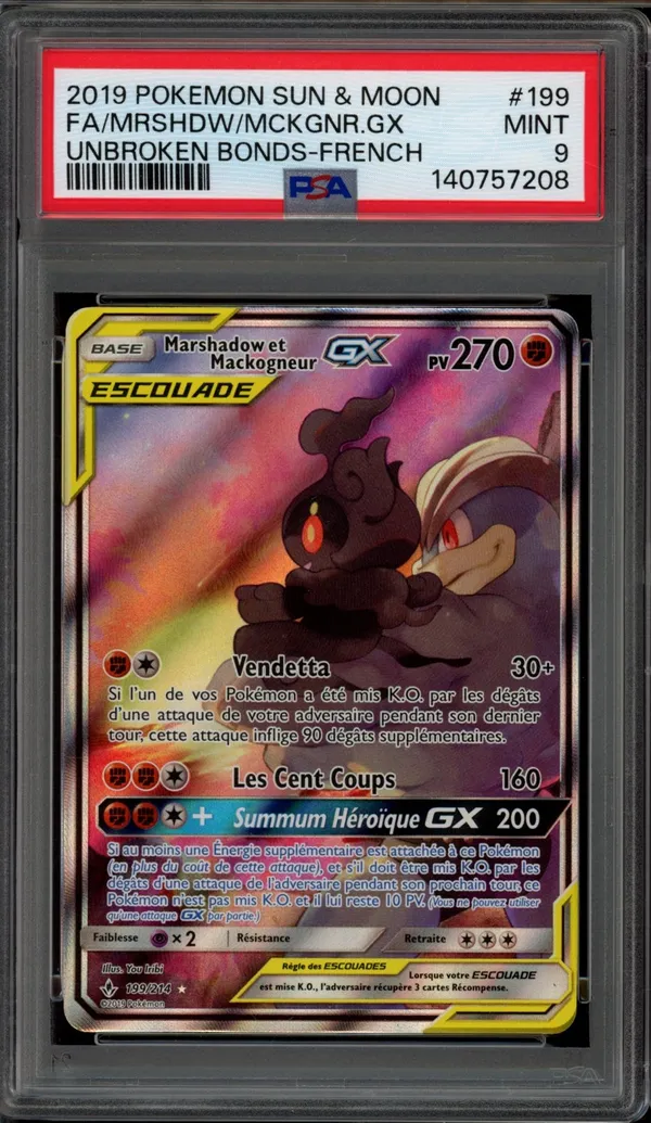PSA 9 Marshadow et Mackogneur Gx