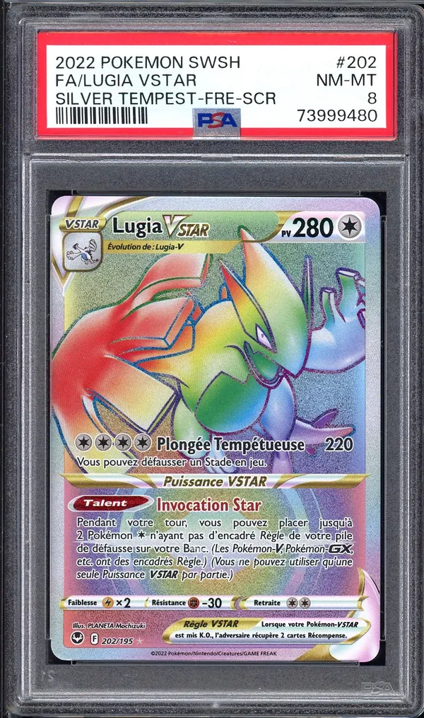 PSA 8 Lugia VStar Rainbow