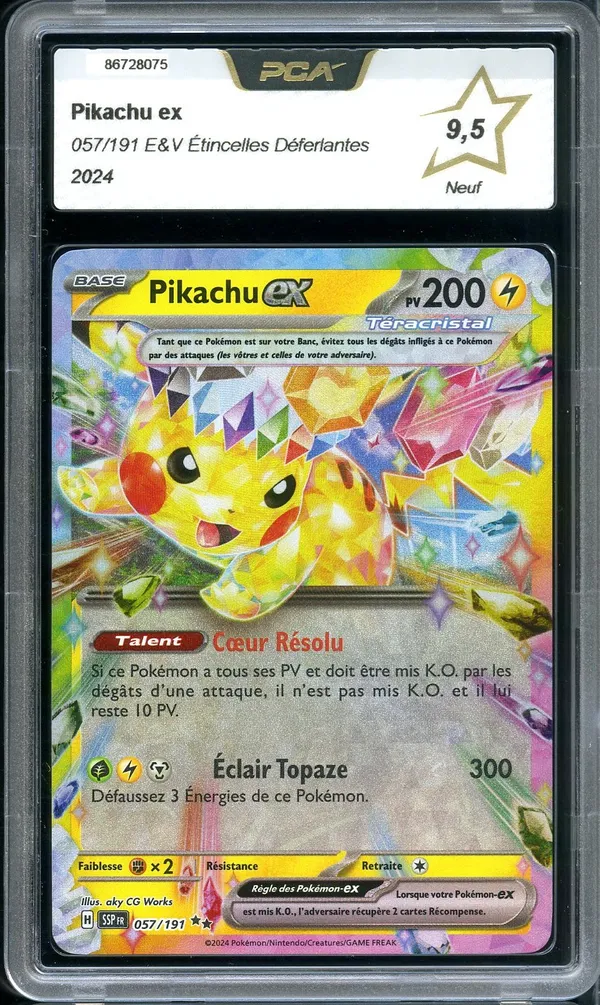 PCA 9.5 Pikachu Ex