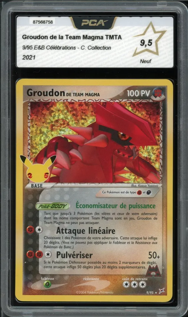 PCA 9.5 Groudon de Team Magma Holo