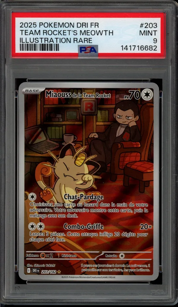 PSA 9 Miaouss de la Team Rocket