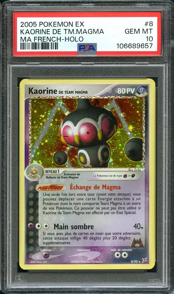 PSA 10 Kaorine de Team Magma Holo