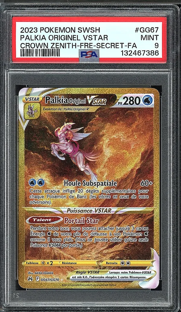 PSA 9 Palkia Originel VStar Gold