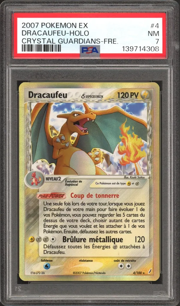 PSA 7 Dracaufeu Holo