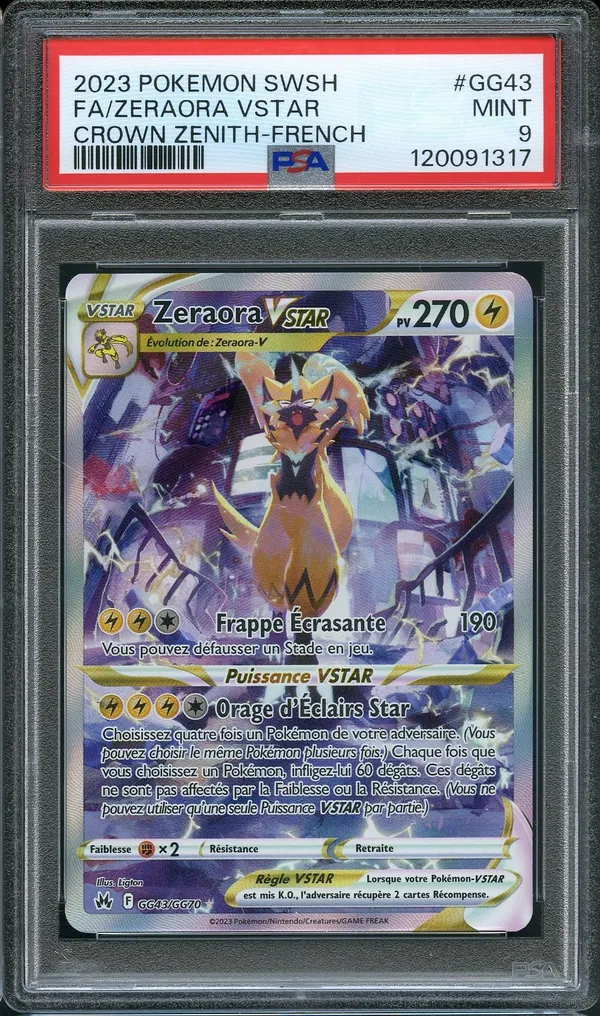 PSA 9 Zeraora VStar